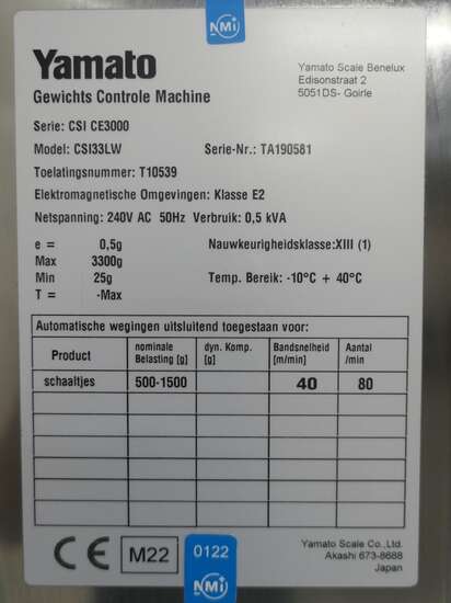 Yamato checkweigher